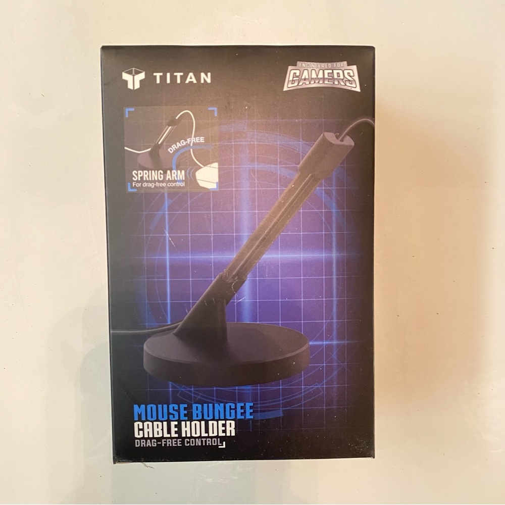 Mouse Bungee Cable Holder For Drag-Free Control